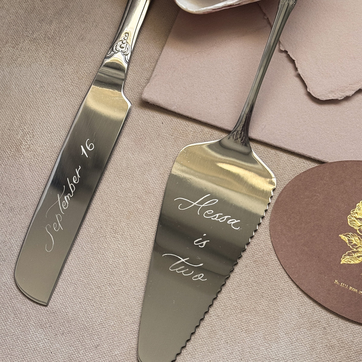 Personalized Cake Cutter Set