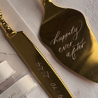 Gold Floral Cake Cutter Set